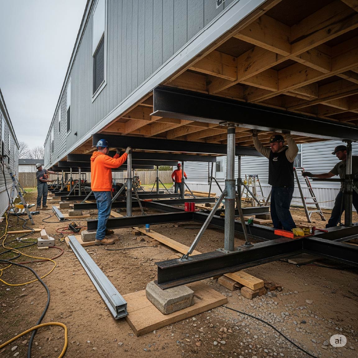 Manufactured home foundation re-enforcement in Florida company