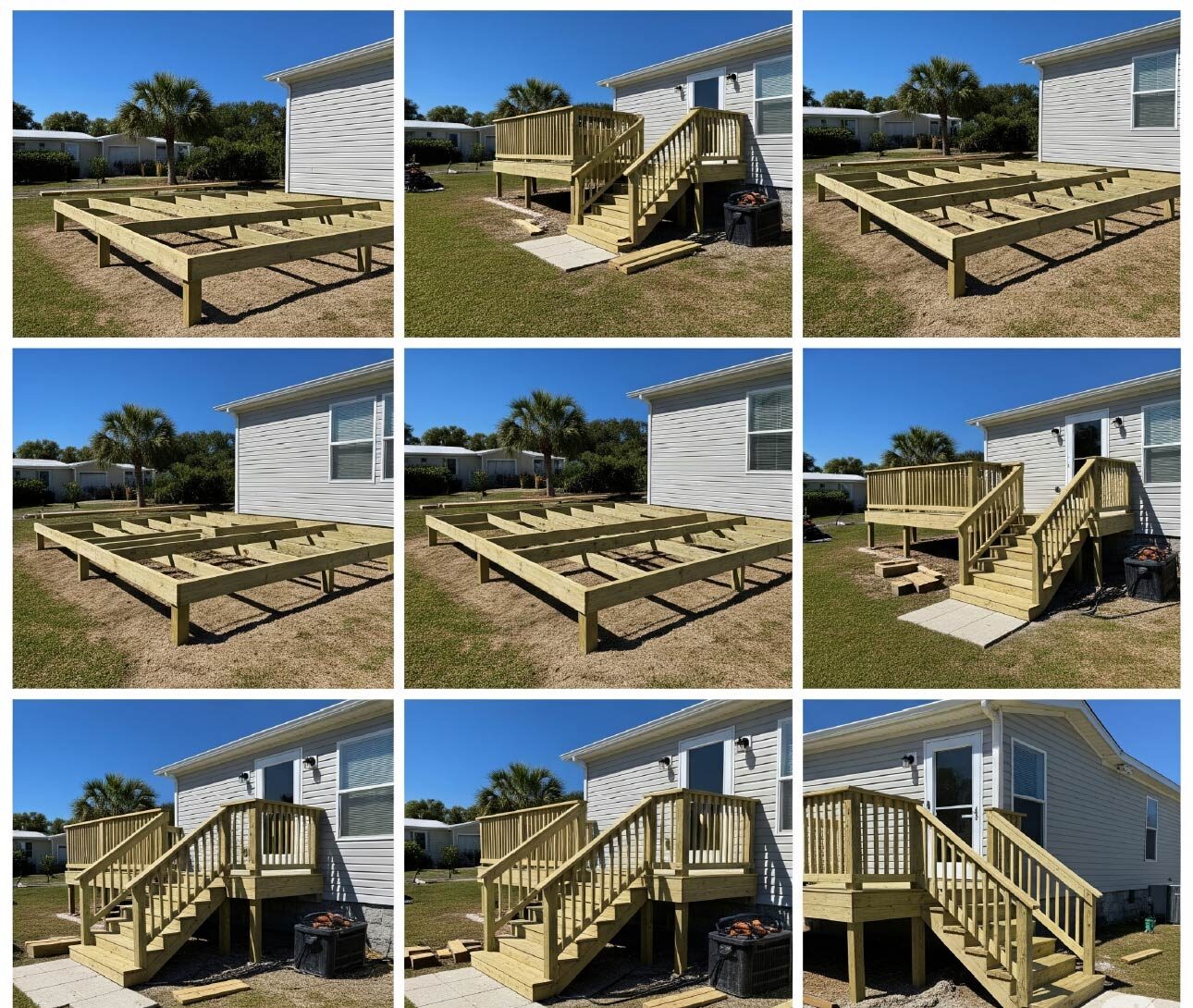 steps and decks installations for manufactured home in Florida